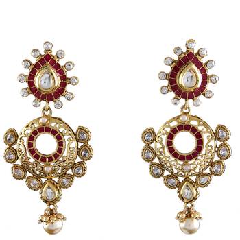Pink gold plated antique gold Copper   Pair of Earrings 1