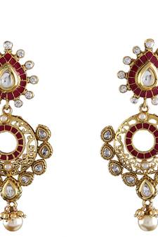 Pink gold plated antique gold Copper   Pair of Earrings