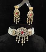 Natural Fresh Water Pearl  Choker Set From Hyderabad of Authenticity