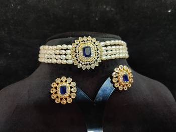 Natural Fresh Water Pearl  Choker Set From Hyderabad With Certificate of Authenticity 1