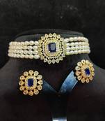 Natural Fresh Water Pearl  Choker Set From Hyderabad With Certificate of Authenticity