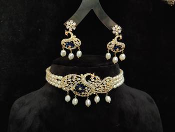 Natural Fresh Water Pearl  Choker Set From Hyderabad With Certificate of Authenticity 1