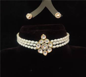Natural Fresh Water Pearl  Choker Set From Hyderabad With Certificate of Authenticity 1