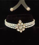 Natural Fresh Water Pearl  Choker Set From Hyderabad With Certificate of Authenticity