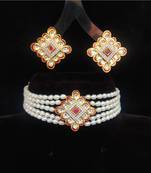 Natural Fresh Water Pearl  Choker Set From Hyderabad With Certificate of Authenticity