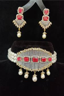 Natural Fresh Water Pearl  Choker Set From Hyderabad of Authenticity