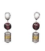 Red beaded jewellery Brass Copper   pair of Earrings