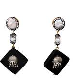 Multicolor beaded jewellery Brass Copper   pair of Earrings