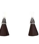 Brown beaded jewellery Brass Copper   pair of Earrings