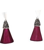 Multicolor beaded jewellery Brass Copper   pair of Earrings