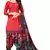 Light-red printed crepe salwar