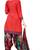 Light-red printed crepe salwar