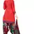 Light-red printed crepe salwar