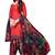 Light-red printed crepe salwar