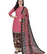 Pink printed crepe salwar