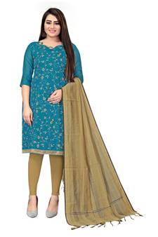 Sky-blue  chanderi salwar