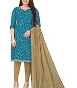 Sky-blue  chanderi salwar
