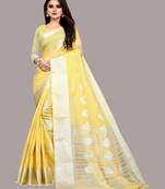 Gold woven art silk sarees saree with blouse