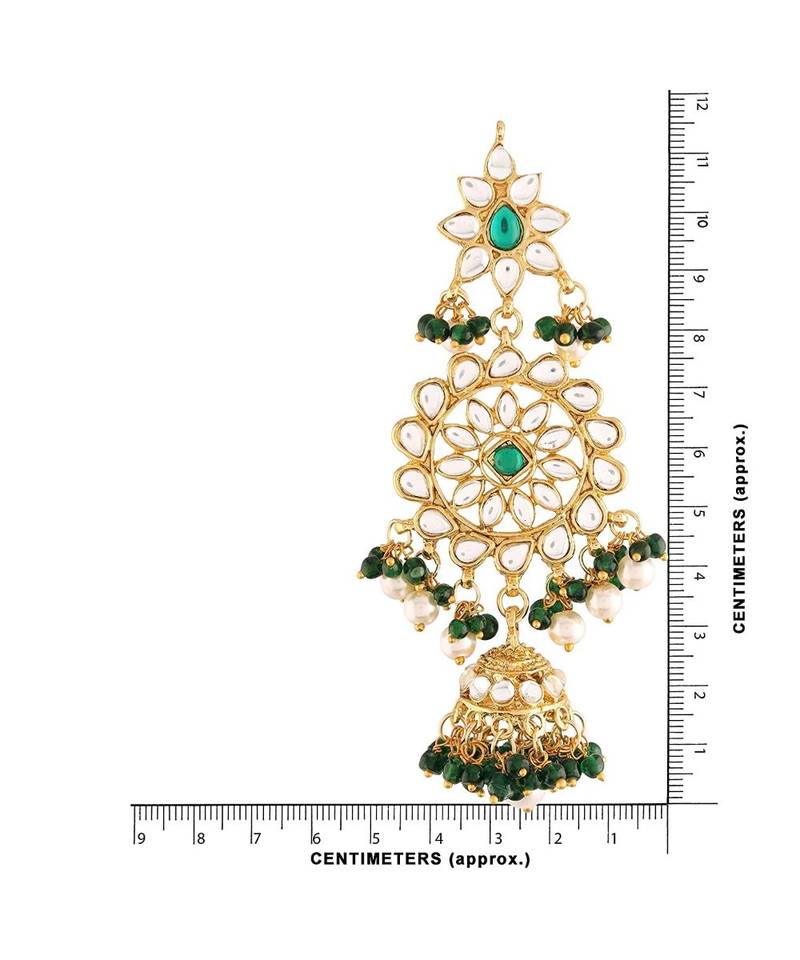 Kundan Studded Drop Jhumka Earrings
