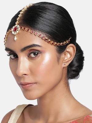 Kundan Studded Bridal Matha Patti Maang Tikka 1