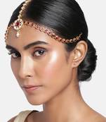 Kundan Studded Bridal Matha Patti Maang Tikka