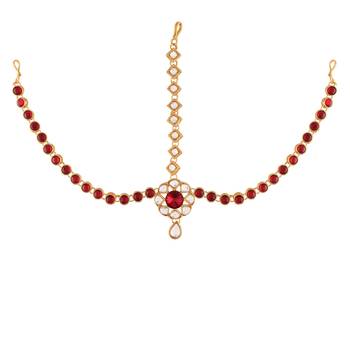 Kundan Studded Bridal Matha Patti Maang Tikka 2