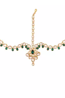 Kundan Studded Bridal Matha Patti Maang Tikka