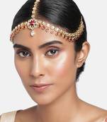 Kundan Studded Bridal Matha Patti Maang Tikka