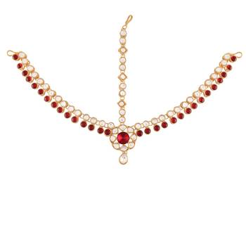 Kundan Studded Bridal Matha Patti Maang Tikka 2