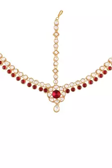 Kundan Studded Bridal Matha Patti Maang Tikka