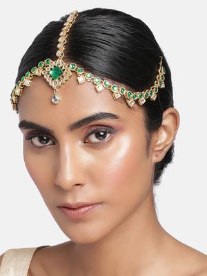 Kundan Studded Bridal Matha Patti Maang Tikka 1