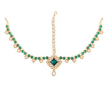 Kundan Studded Bridal Matha Patti Maang Tikka 2