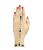 Embellish With Kundan & Pearl Adjustable Haath Phool Panja Bracelet