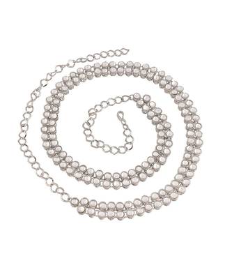 Rhodium Plated Ethnic Kundan Studded Kamarband Belly Chain 2