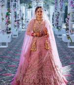 Pink Color Wedding Bridal Lehenga Choli
