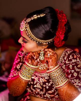 Maroon Colored Bridal Velvet material Lehenga Choli 3