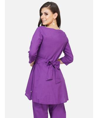 Purple cotton printed stitched   TUNIC 4