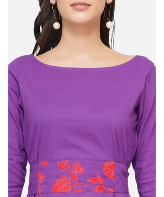 Purple cotton printed stitched   TUNIC 5