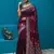Magenta woven art silk saree with blouse