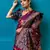 Magenta woven art silk saree with blouse