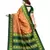 multicolor art_silk printed combo  saree with combo blouse