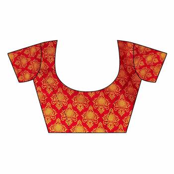 multicolor art_silk printed combo  saree with combo blouse 4