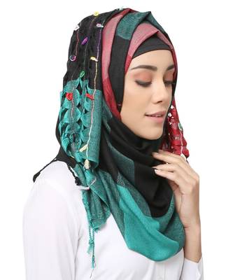 Viscose  Muslim Islamic Fancy Stylish Casual Hijab Scarf For Women Girls 1