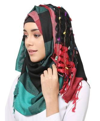 Viscose  Muslim Islamic Fancy Stylish Casual Hijab Scarf For Women Girls 2