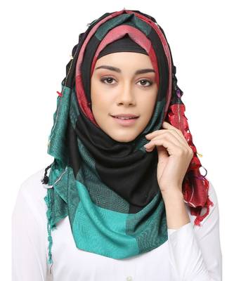 Viscose  Muslim Islamic Fancy Stylish Casual Hijab Scarf For Women Girls 3