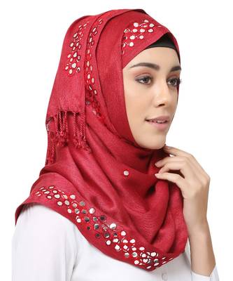 Viscose  Muslim Islamic Fancy Stylish Casual Hijab Scarf For Women Girls 1