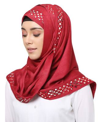 Viscose  Muslim Islamic Fancy Stylish Casual Hijab Scarf For Women Girls 2