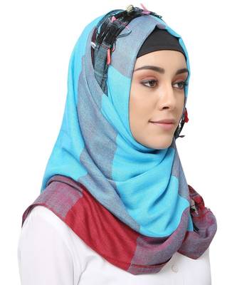 Viscose  Muslim Islamic Fancy Stylish Casual Hijab Scarf For Women Girls 1