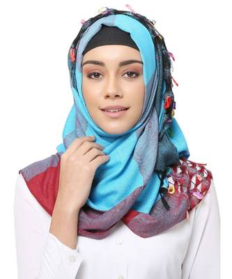 Viscose  Muslim Islamic Fancy Stylish Casual Hijab Scarf For Women Girls 3