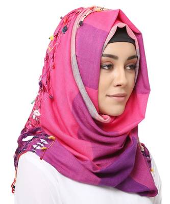 Viscose  Muslim Islamic Fancy Stylish Casual Hijab Scarf For Women Girls 1